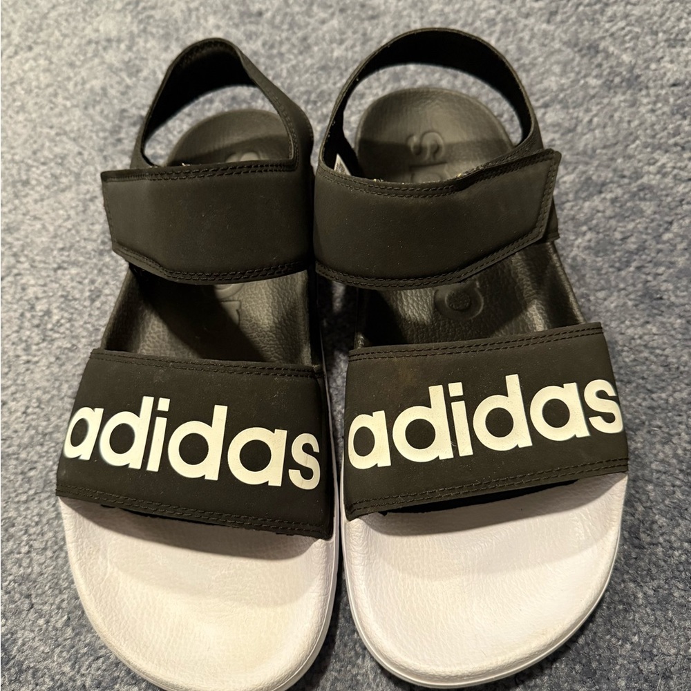 Adidas Womens Black and White Sandals